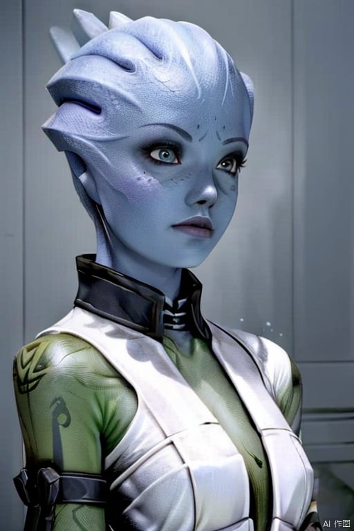 asari,  1girls,  green skin by 一起旅行 on Tensor.Art