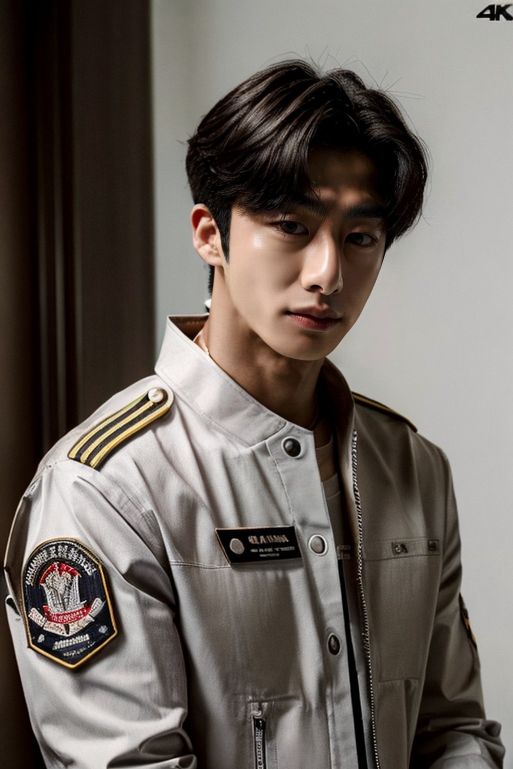 ,Photorealistic,1boy,Youngman,Handsome guy, hyungwon1,Kpop idol, Photo upper body, looking at viewer, 4k, detailed photo, flight_suit   ,photorealistic,Masterpiece