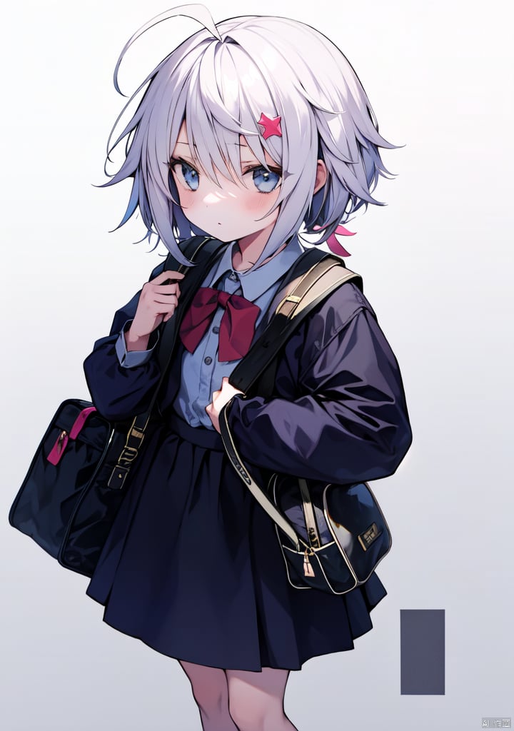 1girl,  ahoge,  bag by 新月照澄湾 on Tensor.Art