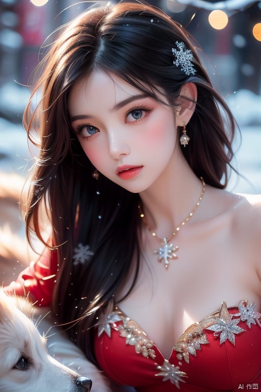 Medium: Ultra-fine painting. Subject: A young woman in a reddress running,  adorned with jade jewelry,  Emotion: Tranquil....