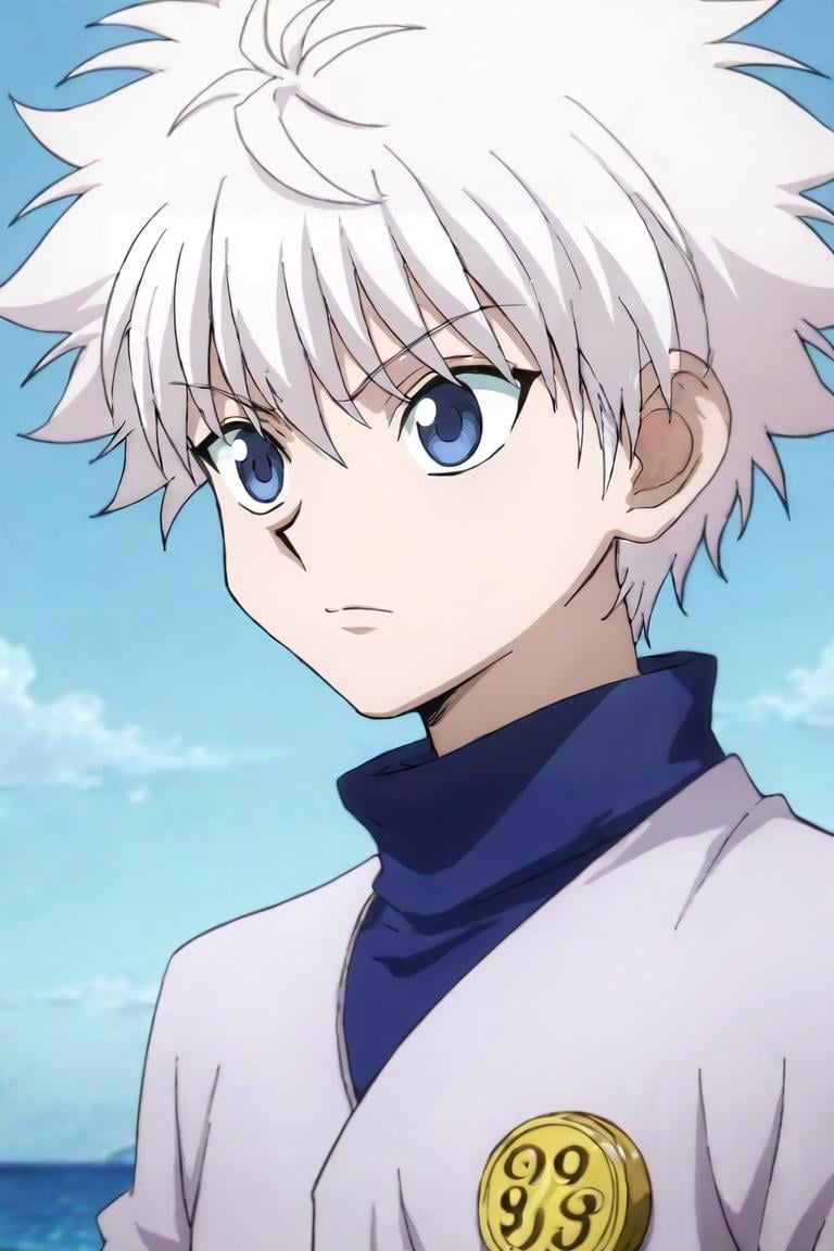 score_9, score_8_up, score_7_up, score_6_up, score_5_up, score_4_up, BREAK source_anime, (best quality:1.1), (masterpiece:1.4), , , , 1boy, solo, male focus, <lora:killua_zoldyck_pony:0.94>, killua_zoldyck, white hair, blue eyes, , simple, , <lora:sdxl_lightning_8step_lora:1>