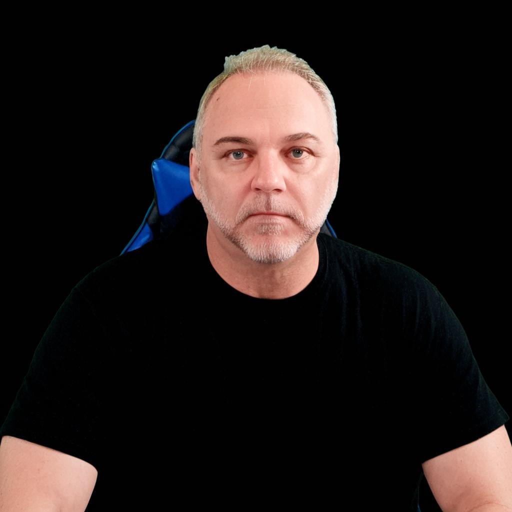 Craig Severance wearing a black shirt smiling at camera ,  (((Masterpiece))),  complex 3d render by Talk About News!  on T...