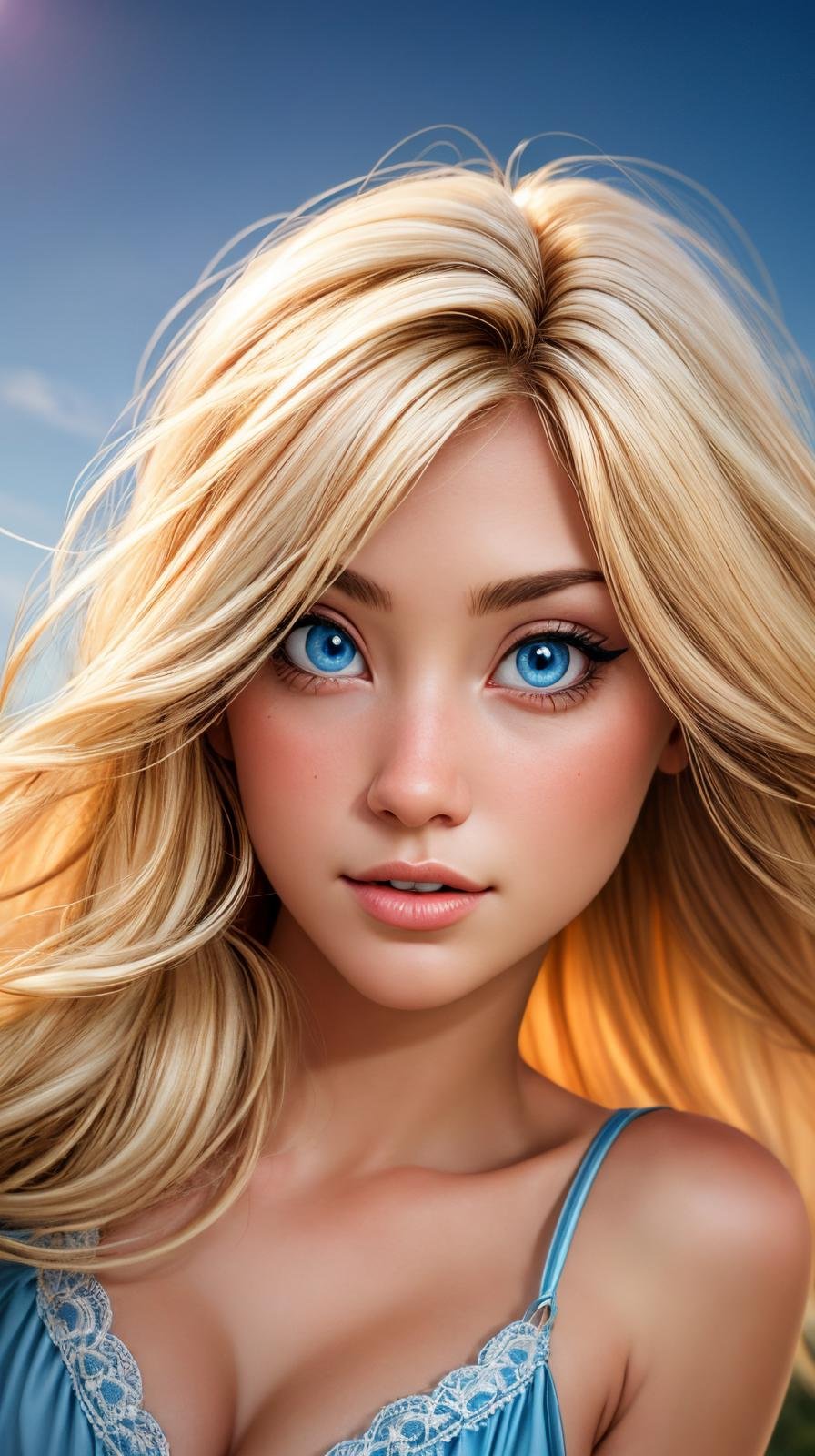 <lora:Sexy-Swedish:1> blonde hair, blue eyes, high quality photography, hdr, smooth, sharp focus, high resolution, bokeh, deep of field, <lora:add_detail:1>  <lora:p3r3zstyle_v3:0.6> 