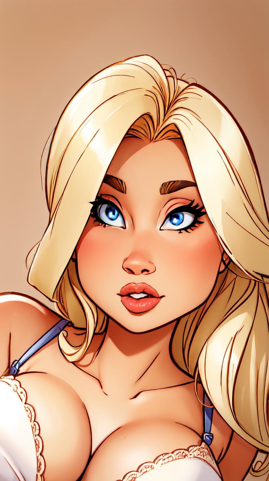 <lora:Sexy-Finnish:1>  blonde hair, blue eyes, full lips, <lora:p3r3zstyle_v3:0.6>