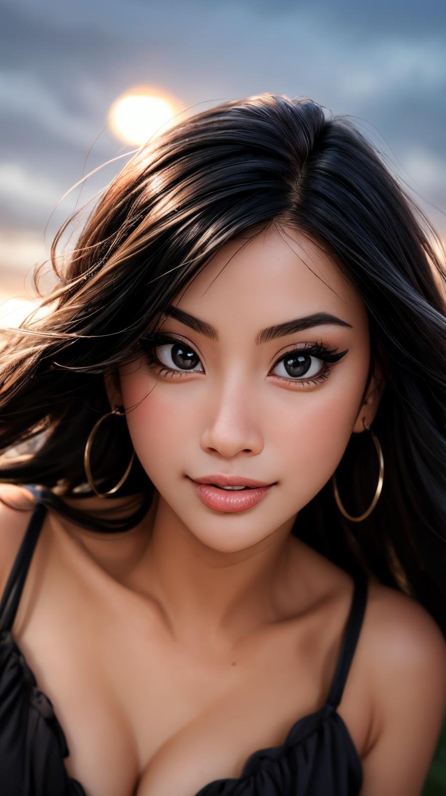 <lora:Sexy-Malaysian:1> black hair, black eyes, high quality photography, hdr, smooth, sharp focus, high resolution, bokeh, deep of field, <lora:add_detail:1>  <lora:p3r3zstyle_v3:0.6>