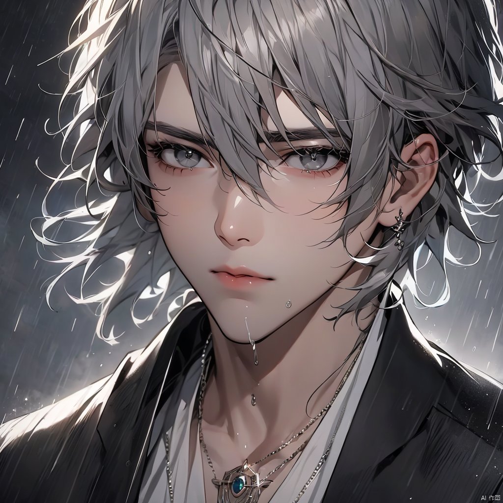 solo,  looking at viewer,  short hair by 新月照澄湾 on Tensor.Art