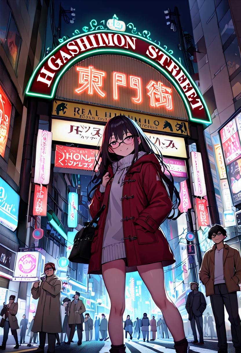 1girl,  solo,  glasses by swingwings on Tensor.Art