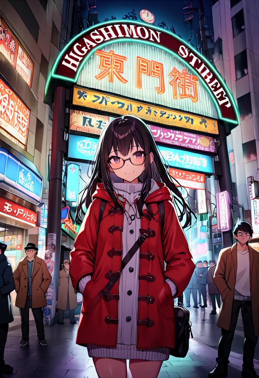 1girl,  solo,  glasses by swingwings on Tensor.Art
