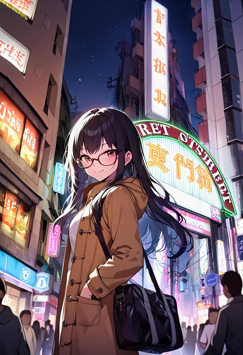 1girl,  solo,  glasses by swingwings on Tensor.Art