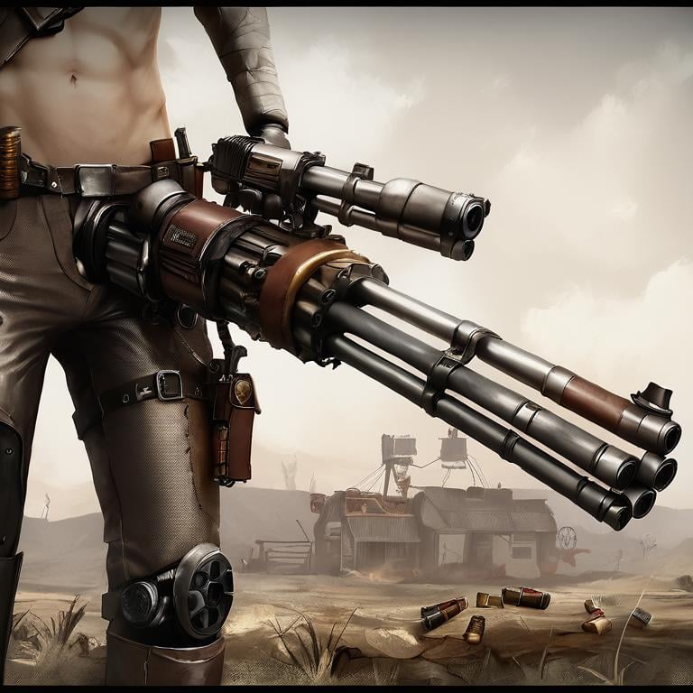 score_9, score_8_up, score_7_up,fallout,solo,weapon,gun,letterboxed,realistic,head out of frame,machine gun,gatling gun,steampunk,ammunition belt,minigun <lora:fallout_pony:0.8>