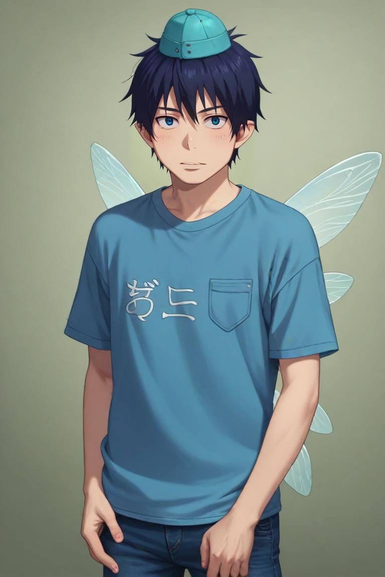 score_9, score_8_up, score_7_up, source_anime, (photorealistic:0.6), looking at viewer, , , 1boy, solo, male focus, <lora:rin_okumura_pony:0.76>, rin_okumura, , , denim shirt, cloche hat, Fairyland: A place where fairies and other magical creatures live, , <lora:sdxl_lightning_8step_lora:1>