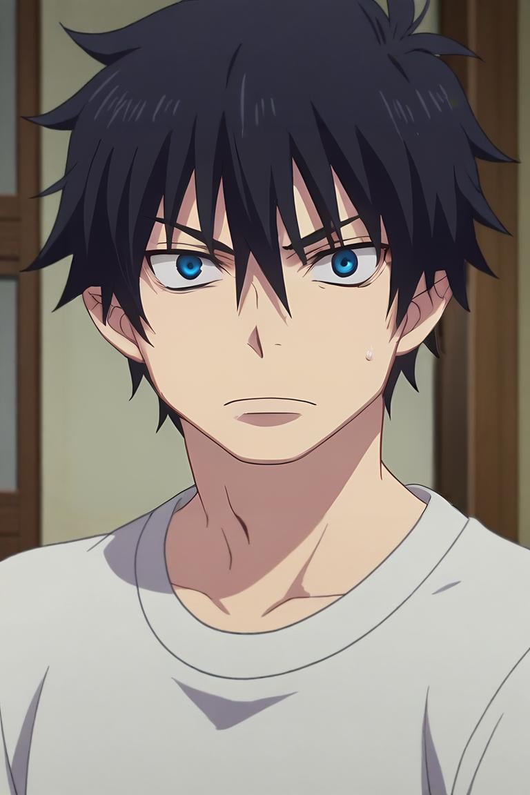 score_9, score_8_up, score_7_up, source_anime, anime screencap, anime coloring, , , upper body, depth of field, 1boy, solo, male focus, <lora:rin_okumura_pony:0.84>, rin_okumura, black hair, blue eyes, , , underworld, , <lora:sdxl_lightning_8step_lora:1>