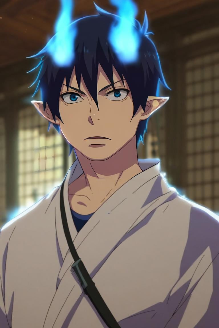 score_9, score_8_up, score_7_up, source_anime, (realistic:0.6), , upper body, depth of field, 1boy, solo, male focus, <lora:rin_okumura_pony:0.74>, rin_okumura, , pointy ears, blue fire, , mosque, , <lora:sdxl_lightning_8step_lora:1>