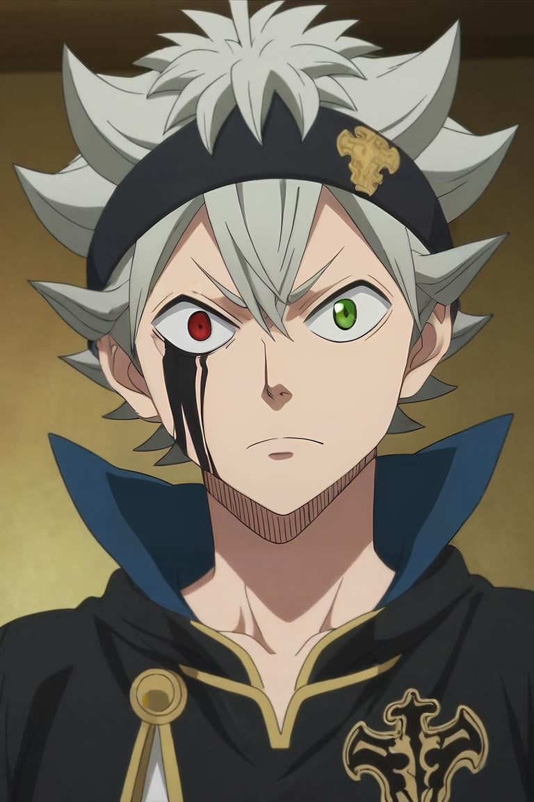 score_9, score_8_up, score_7_up, source_anime, anime screencap, anime coloring, , , upper body, depth of field, 1boy, solo, male focus, <lora:asta_black_clover_pony:0.78>, asta_black_clover, grey hair, green eyes, spiked hair, , facial mark, demon form, red eyes, heterochromia, demon wing, , feudal japan, , <lora:sdxl_lightning_8step_lora:1>