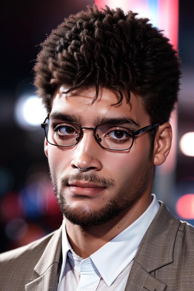 (masterpiece, best quality:1.2), man, stubble, smirk, (depth of field:1.1), , photo of person, tweed jacket, sunglasses, stubble, dress shirt, (((medium shot))), at the city, night, masterpiece, highness, perfect face, perfect picture, detailed eyes, sharp focus, muscular,High detailed view<lora:EMS-321465-EMS:1.000000>