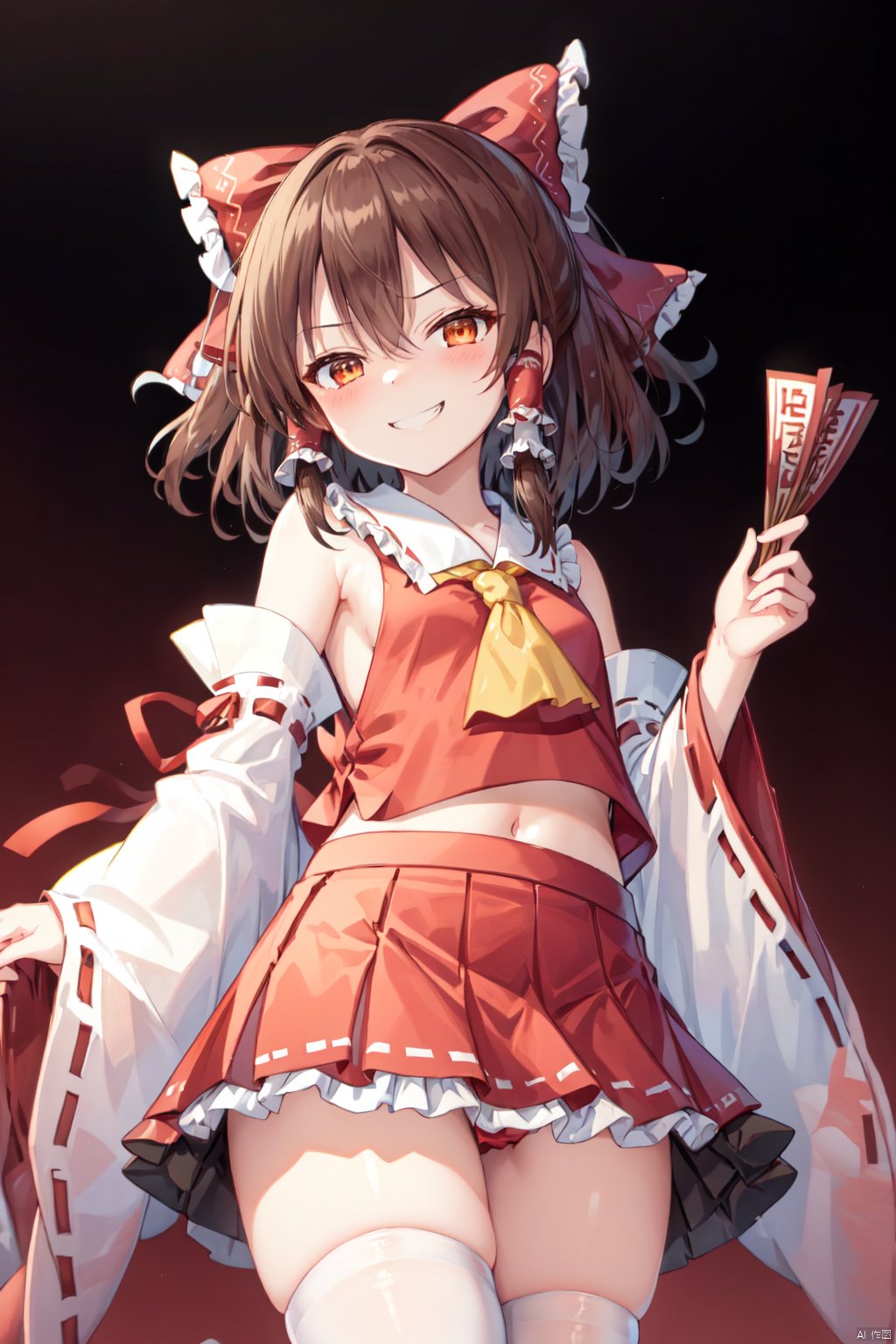 1girl,  solo,  hakurei reimu by ya on Tensor.Art