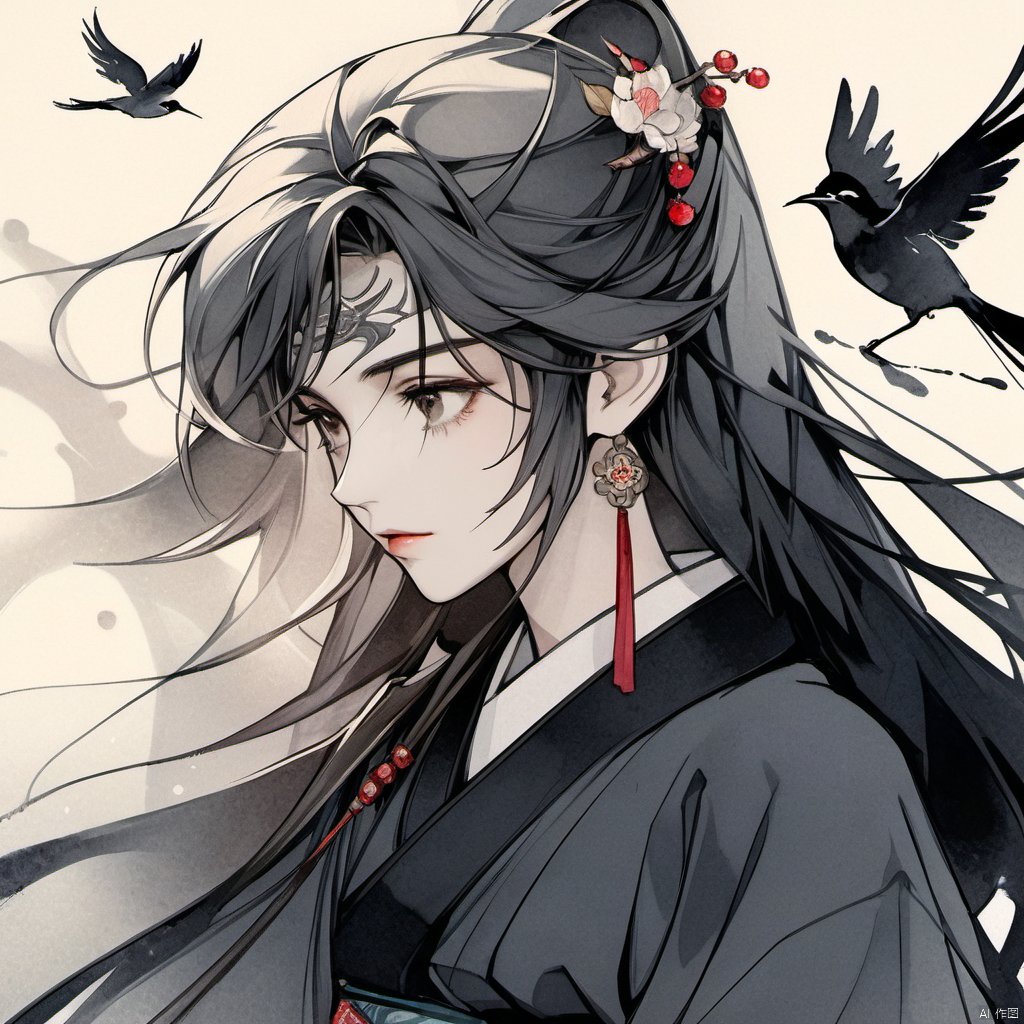 Ancient Art Style,  Ink Painting,  Traditional Chinese Painting by 新月照澄湾 on Tensor.Art