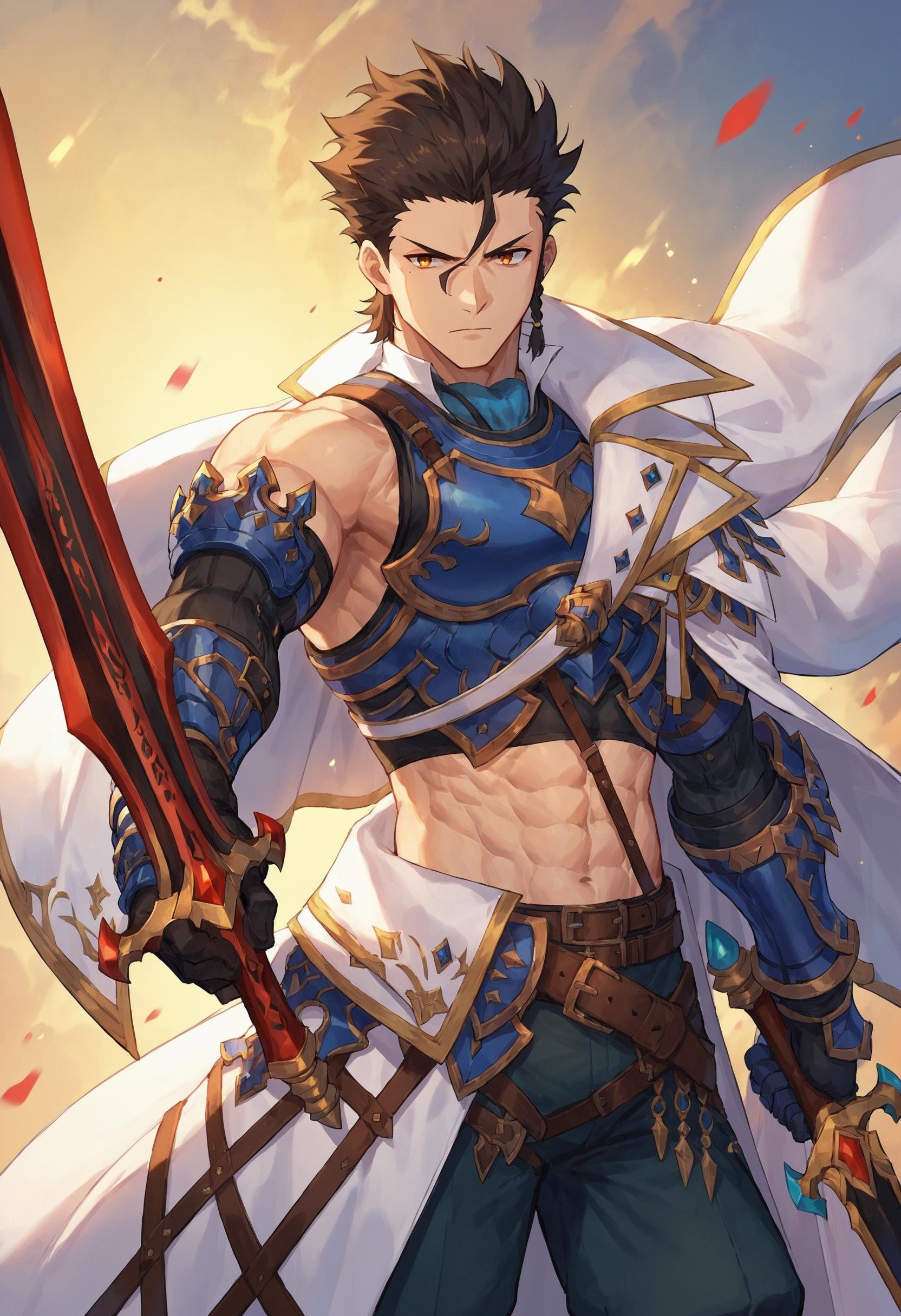 score_9_up score_8_up score_7_up,  source_anime,  1boy solo diarmuid saber by Akiseki on Tensor.Art