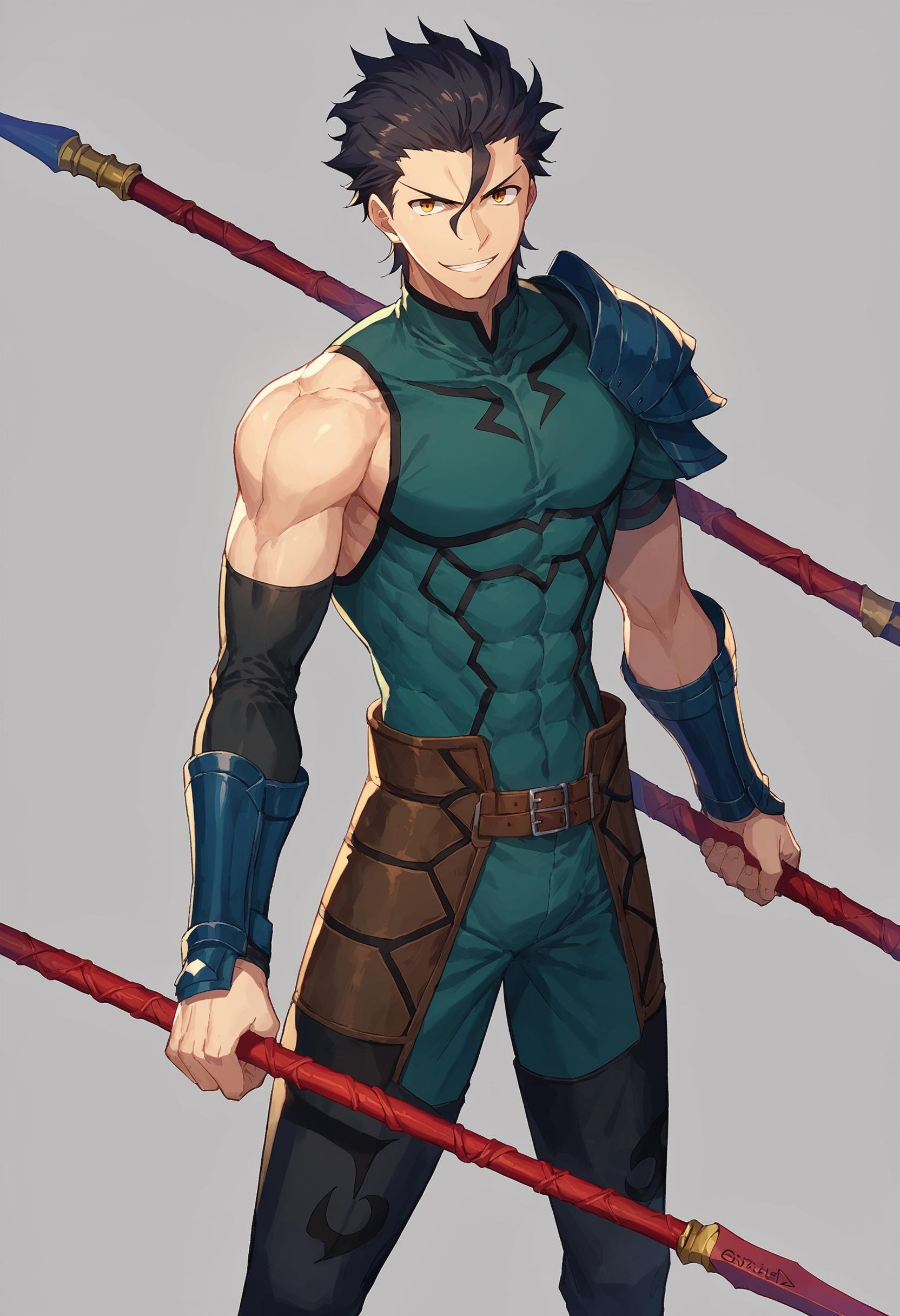 score_9_up score_8_up score_7_up,  source_anime,  1boy solo diarmuid lancer by Akiseki on Tensor.Art