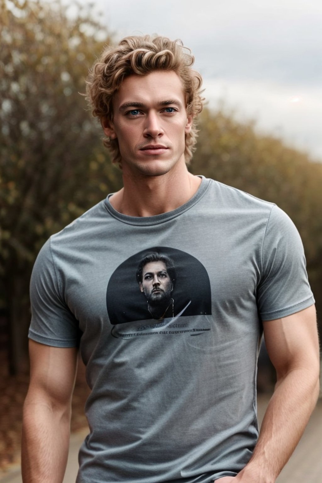 Photo upper body , looking at viewer, 4k, detailed photo, simple background, t-shirt ,1boy,,Youngman,Photorealistic ,Handsome guy,Tom.Blyth,  