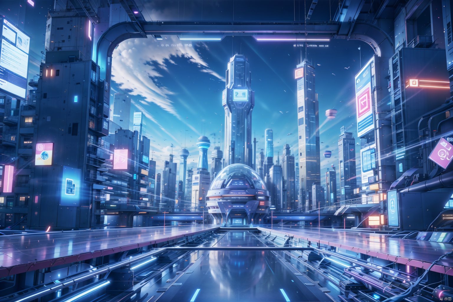 High quality,  modern castle,  tech city by Sec银河 on Tensor.Art
