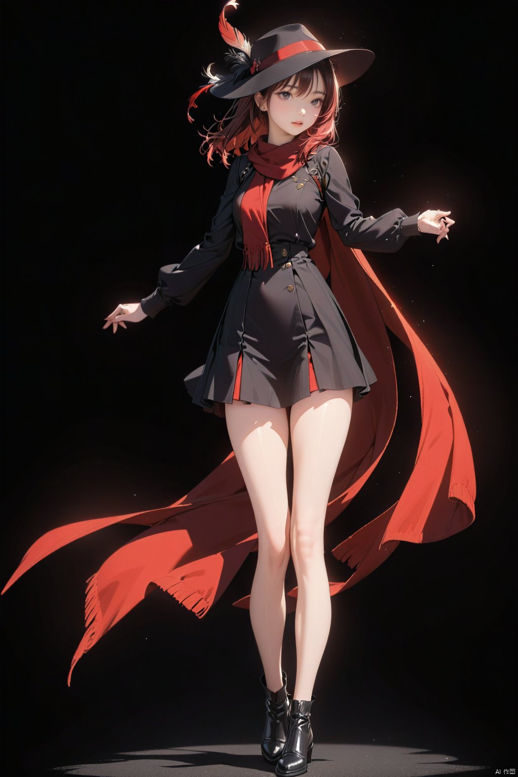 1girl,  solo,  red hair by paradoxfist on Tensor.Art
