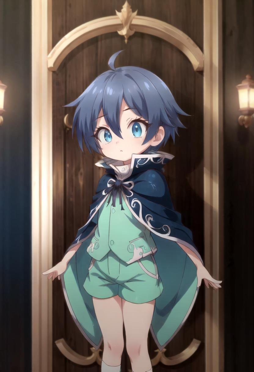 lloyd,  green shorts,  blue hair by fearvel on Tensor.Art