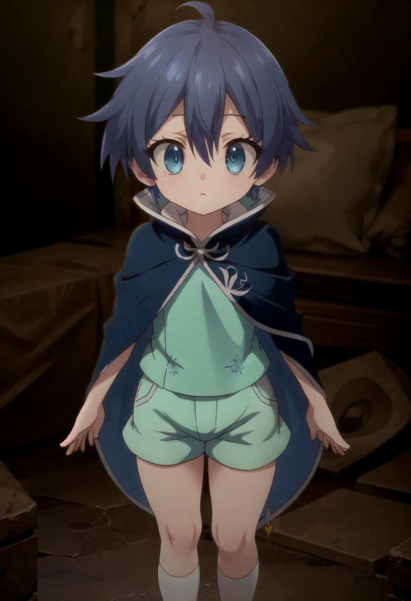 lloyd,  green shorts,  blue hair by fearvel on Tensor.Art