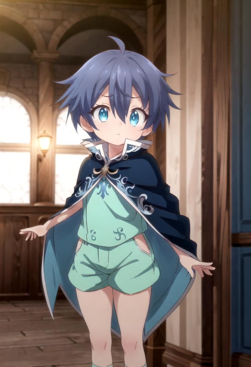 lloyd,  green shorts,  blue hair by fearvel on Tensor.Art