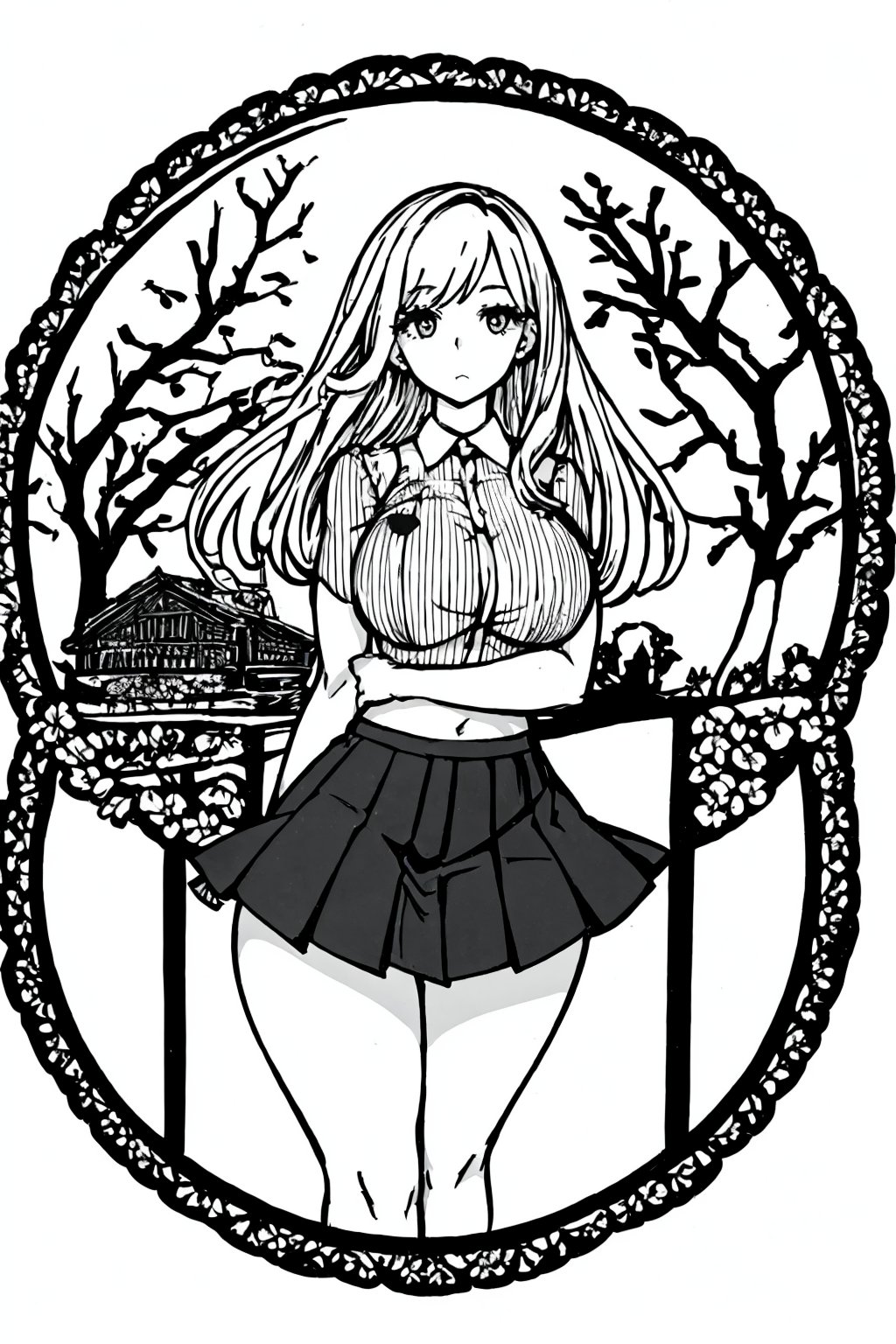 masterpiece,  top quality、(simple white background) Big breasts,  wide hips by user_650869377352279050 on Tensor.Art
