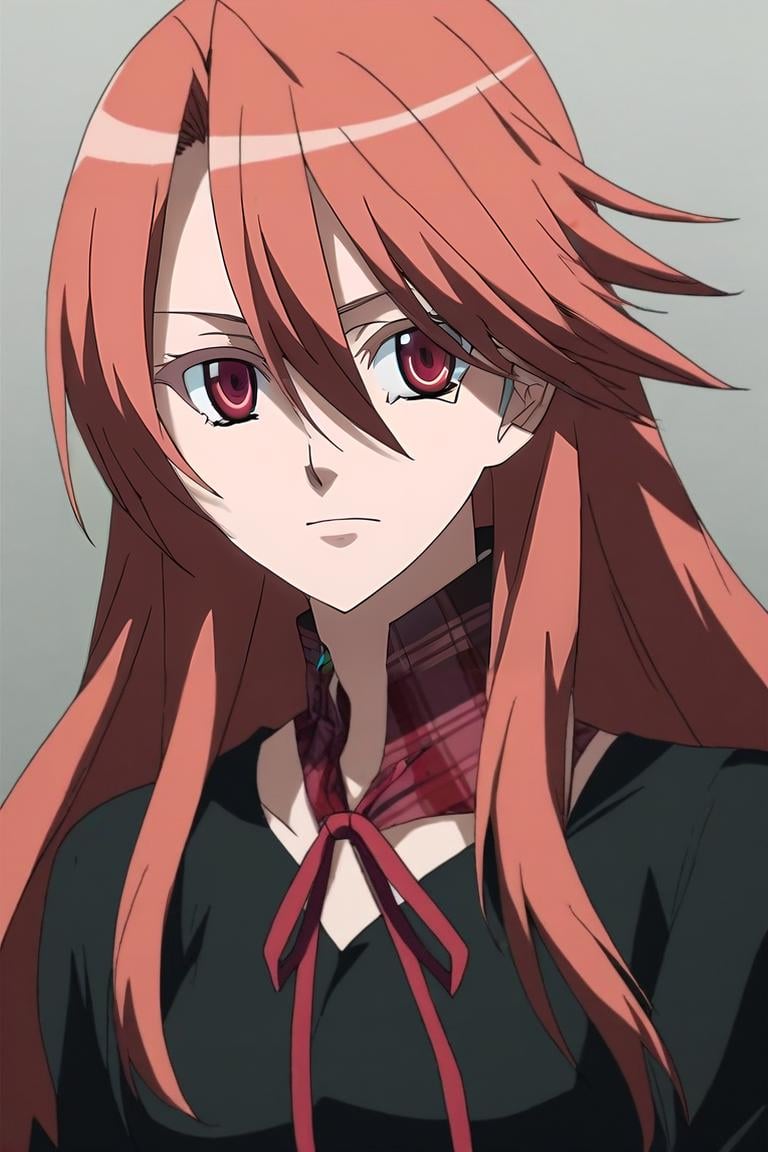 score_9, score_8_up, score_7_up, source_anime, , , looking at viewer, , , 1girl, solo, <lora:chelsea_akame_ga_kill_pony:0.88>, chelsea_akame_ga_kill, red hair, red eyes, long hair, hair between eyes, bangs, , ribbon, neck ribbon, plaid, , gothic costume, cyberpunk, , <lora:sdxl_lightning_8step_lora:1>