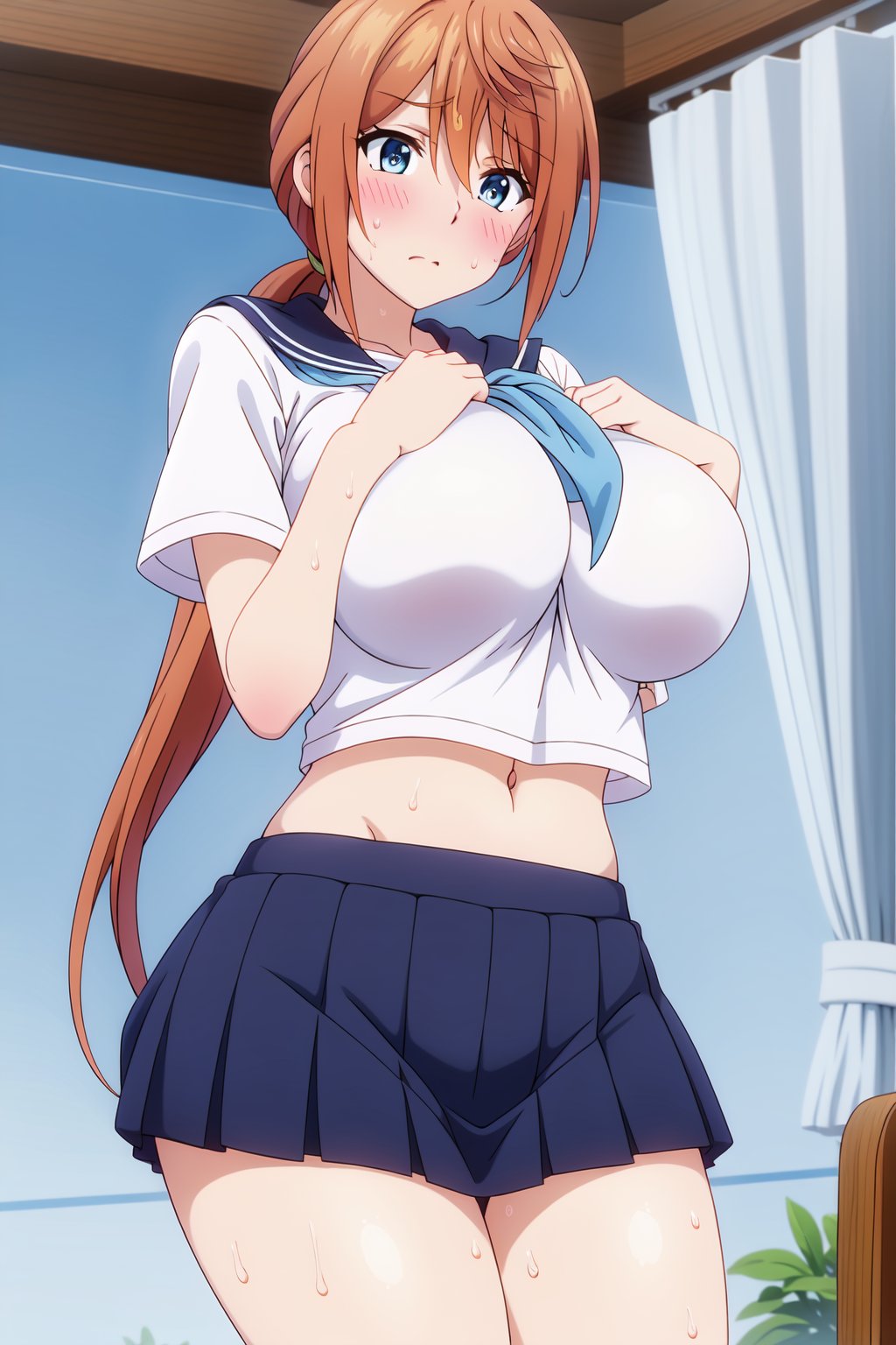 covering privates,  1girl,  huge breasts by user_616830692084512161 on Tensor.Art