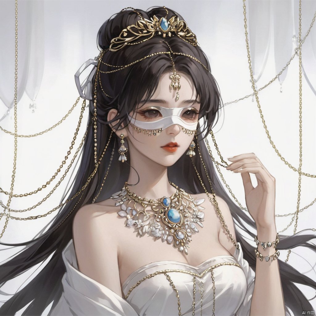 1girl,  solo,  long hair by 新月照澄湾 on Tensor.Art