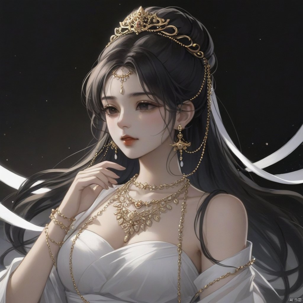 1girl,  solo,  long hair by 新月照澄湾 on Tensor.Art