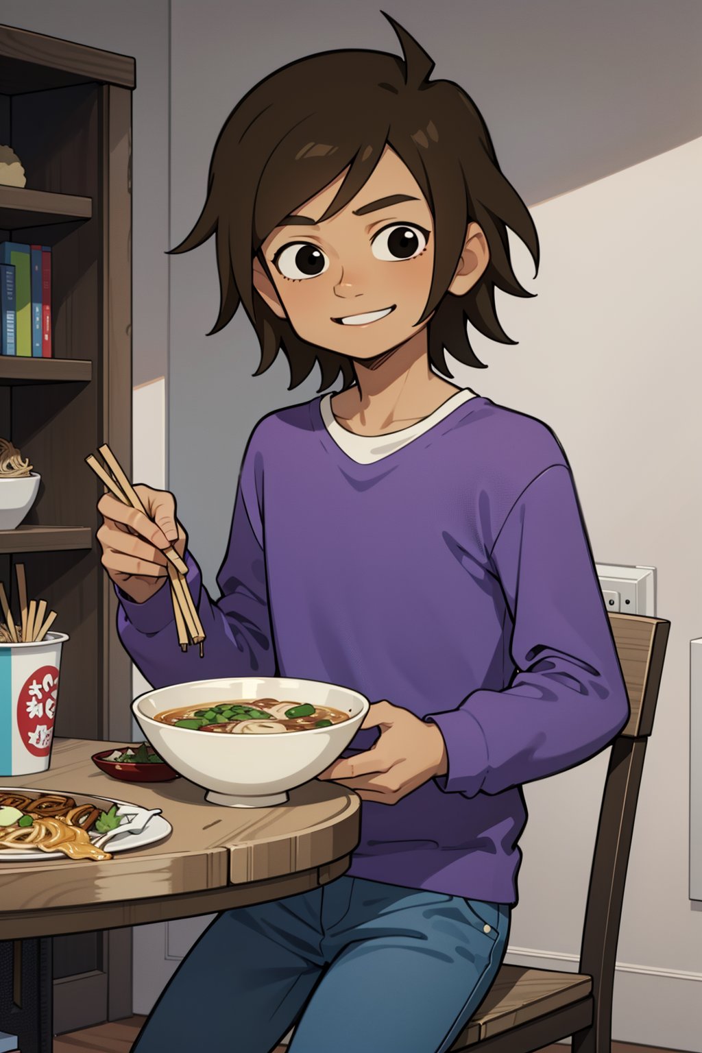 1boy,  solo,  dinner by user_704223368068517208 on Tensor.Art