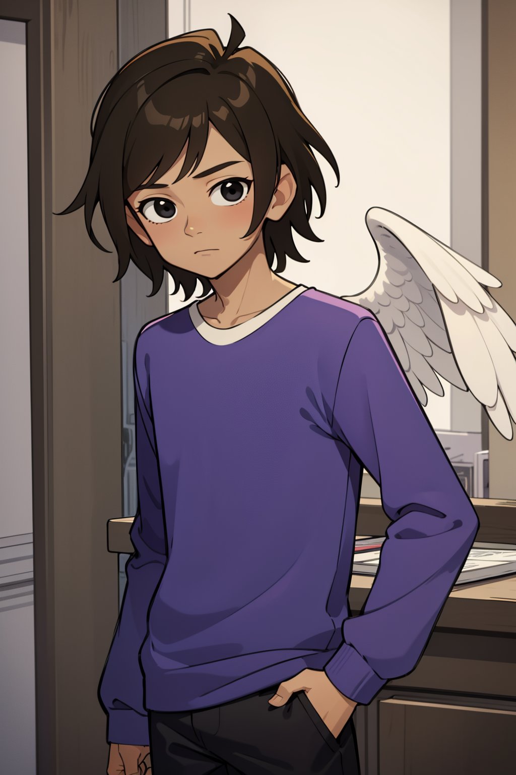 1boy,  solo,  angel wings by user_704223368068517208 on Tensor.Art