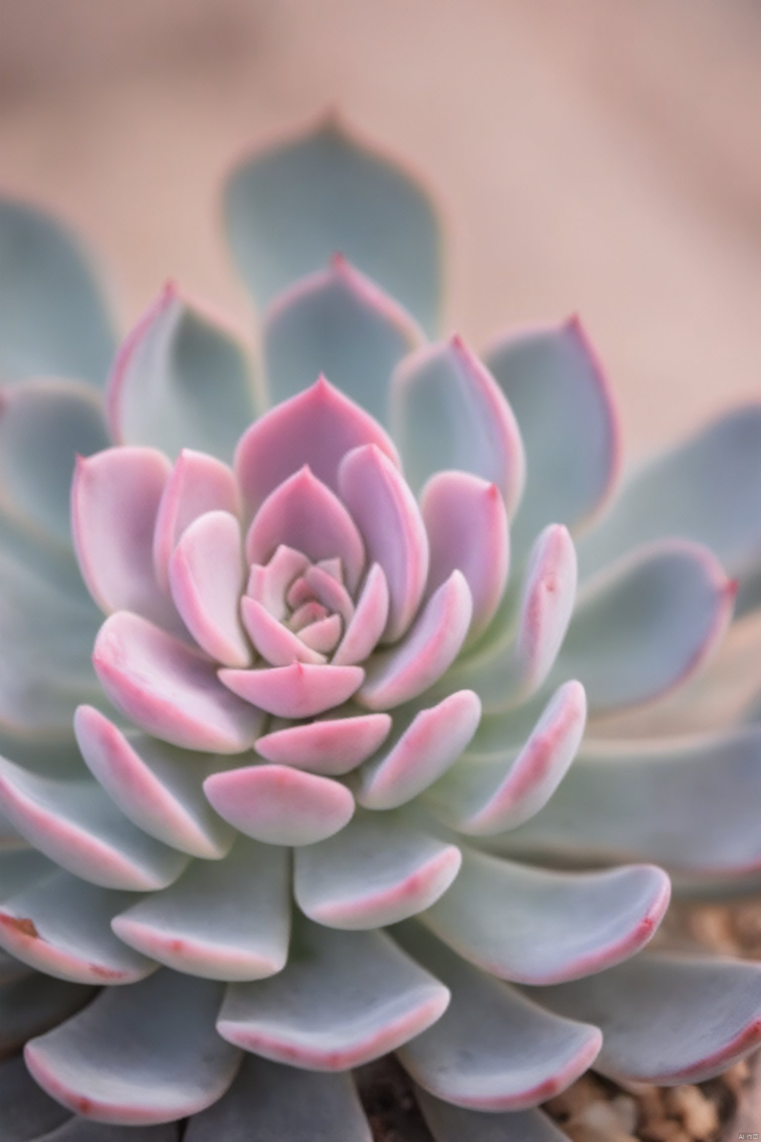  Succulent_Plants,succulent plants,pink theme,close-up, desert_sky, weijin_hanfu, song_hanfu