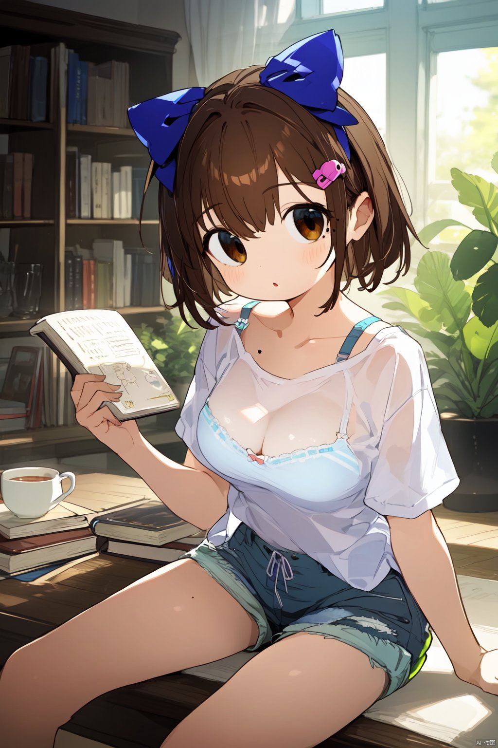 1girl,  brown_hair,  shirt by 叫我浅笑大人就好了 on Tensor.Art