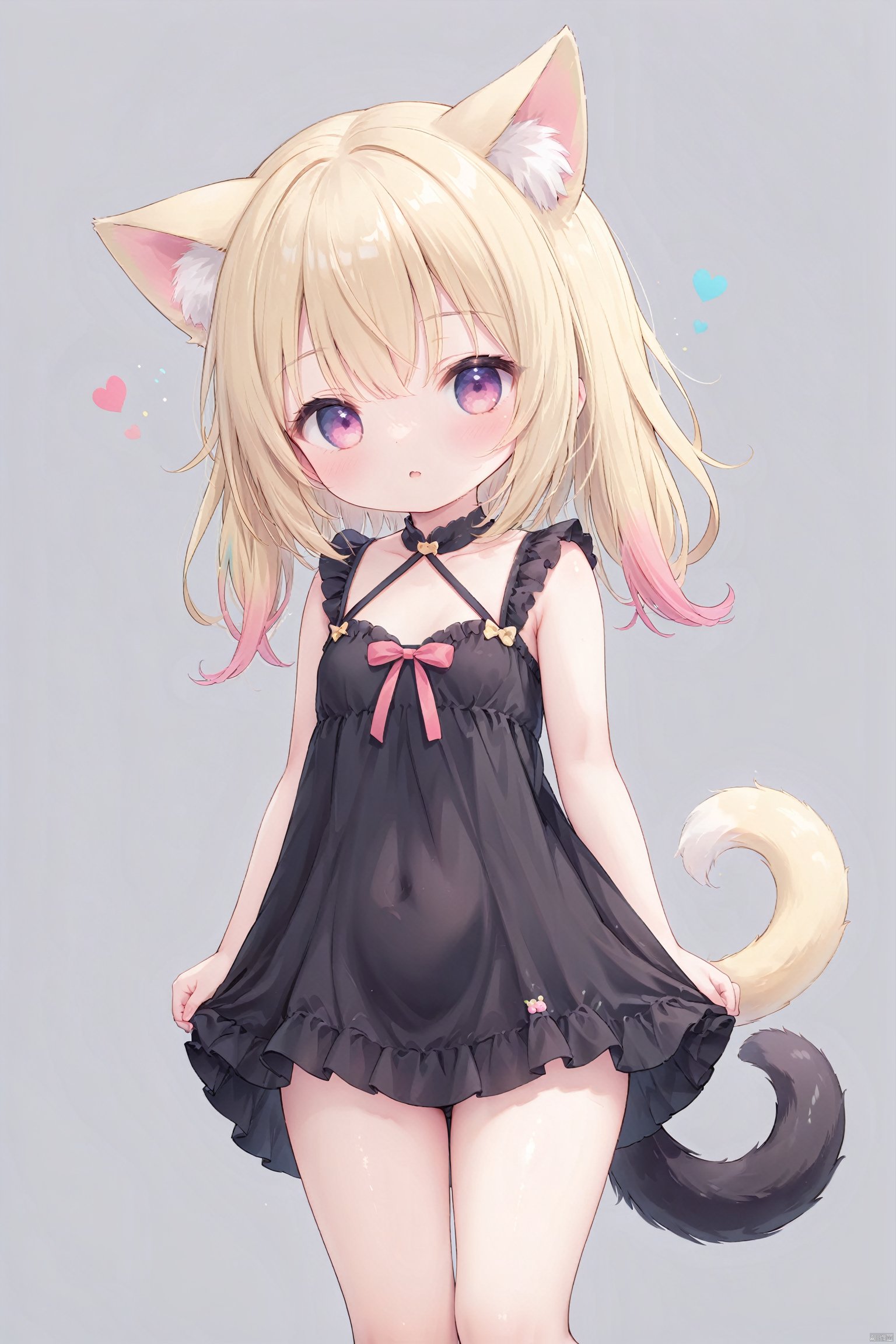 masterpiece,best quality,high quality,(colorful),loli,1girl, solo, petite,loli,small breast,little_head,(small head:1.2), animal ears,animal tail,cuteloliface,