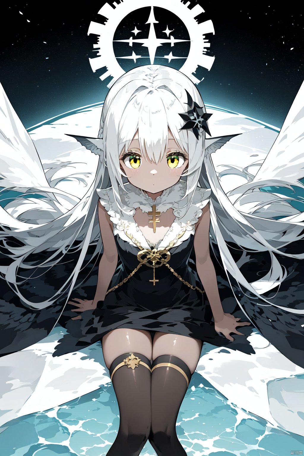 {masterpiece},  white hair,  yellow eyes by 叫我浅笑大人就好了 on Tensor.Art