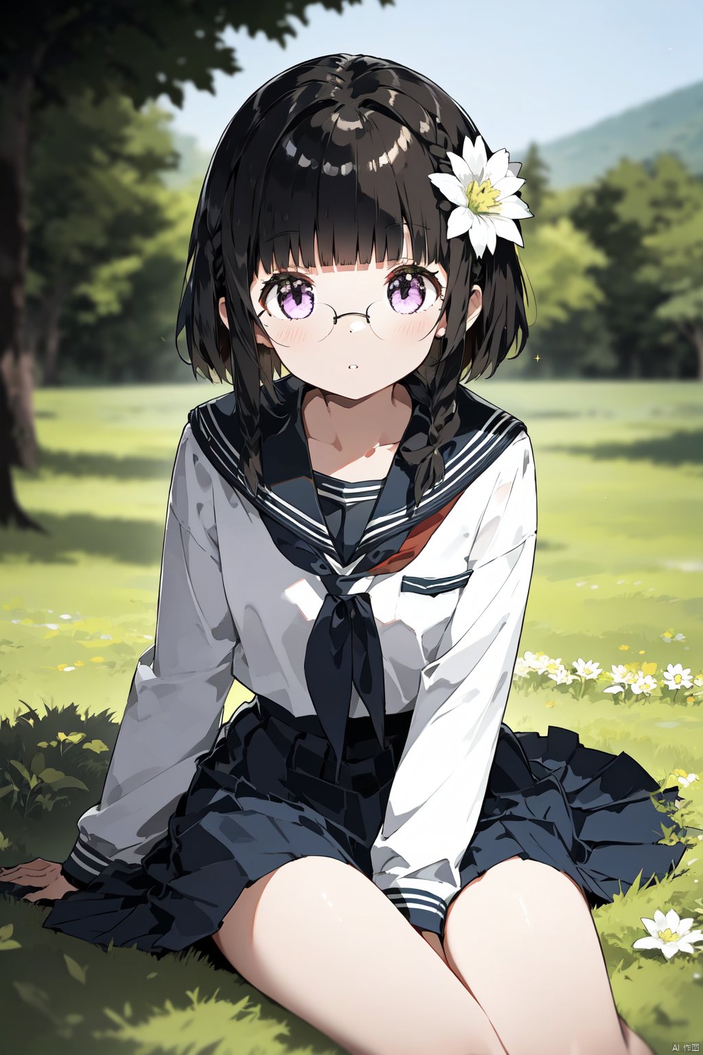 4girls,  bangs,  black_hair by 叫我浅笑大人就好了 on Tensor.Art