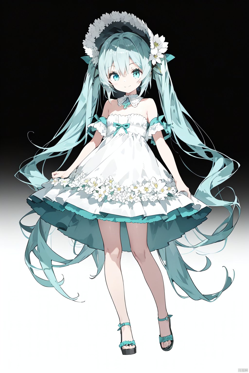 1girl,  aqua_eyes,  aqua_hair by 叫我浅笑大人就好了 on Tensor.Art