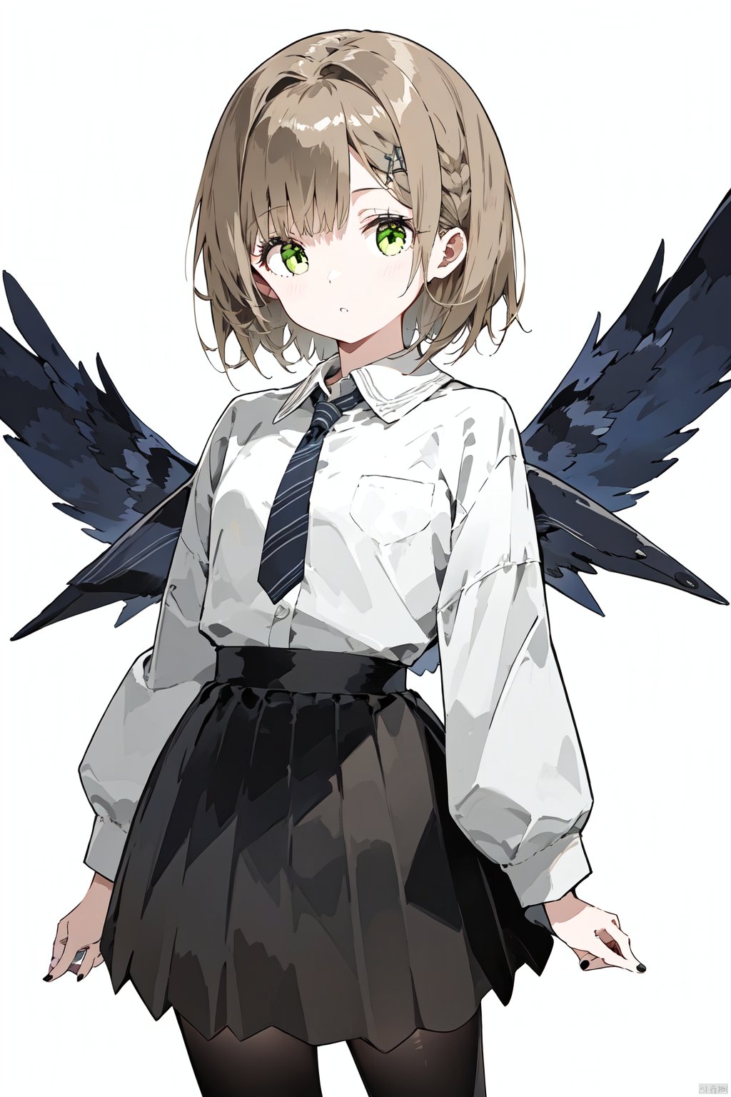 1girl,  bangs,  black_necktie by 叫我浅笑大人就好了 on Tensor.Art