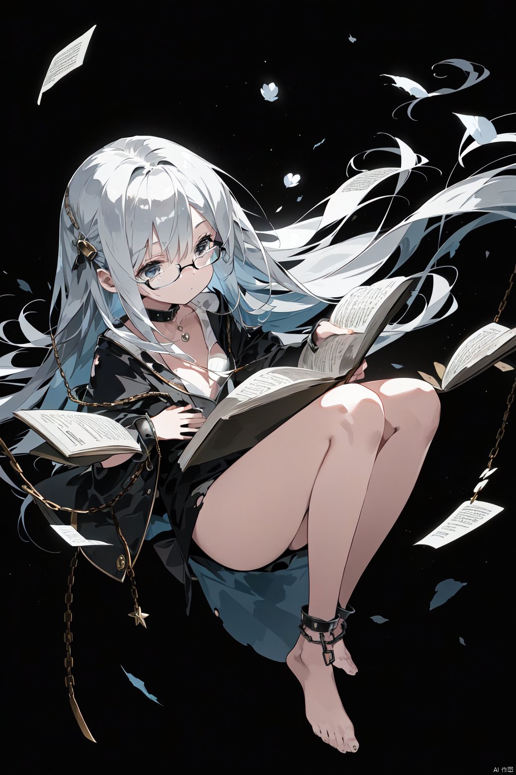 1girl,  ball_and_chain_restraint,  barefoot by 叫我浅笑大人就好了 on Tensor.Art