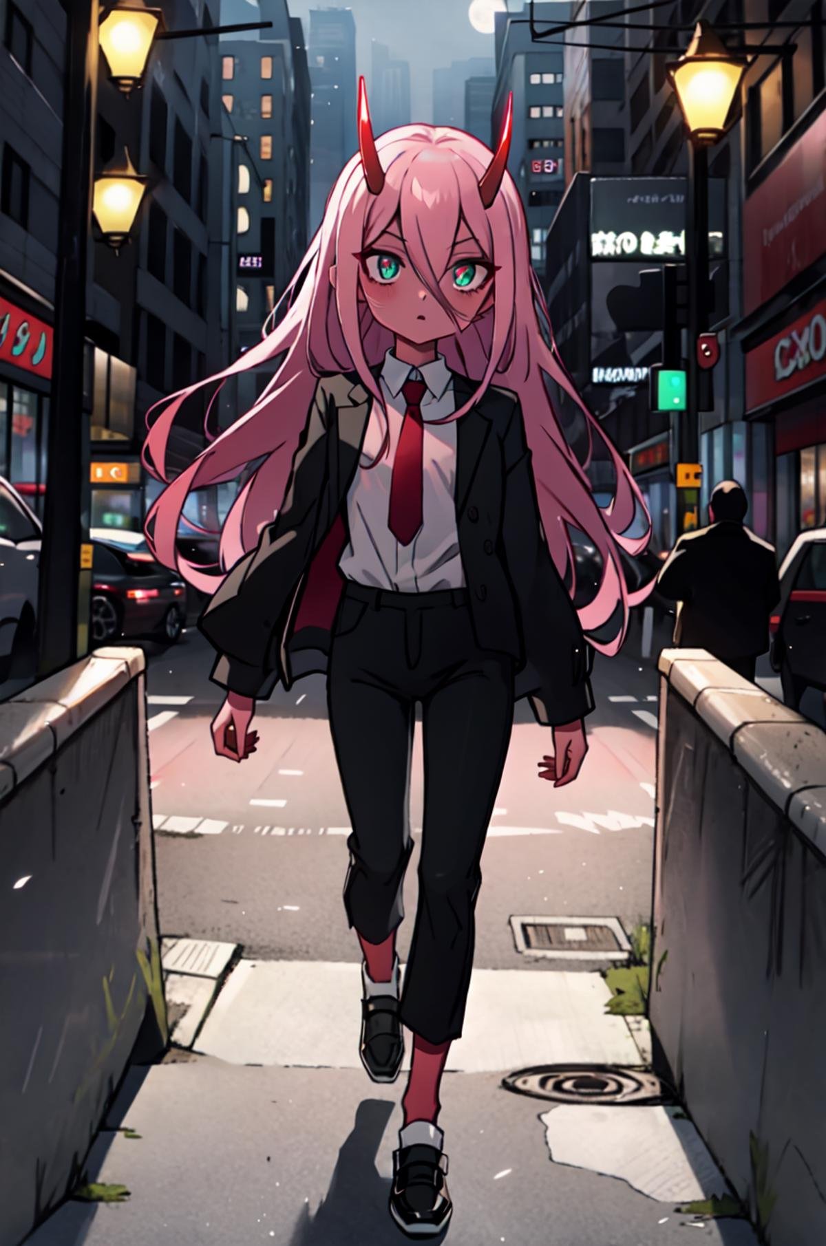 Zero Two,  1girl,  masterpiece by LennonAI on Tensor.Art