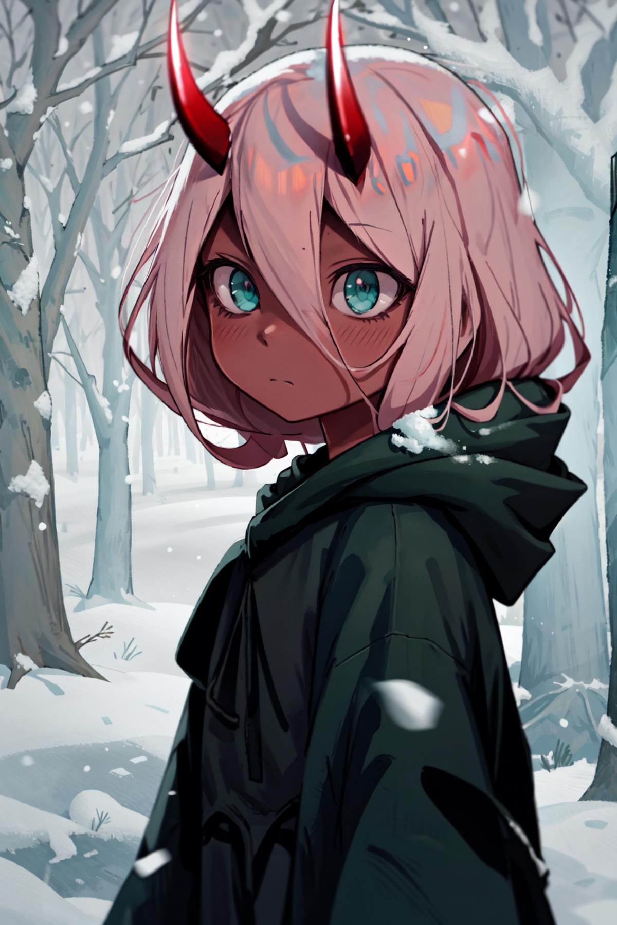 Zero Two,  1girl,  masterpiece by LennonAI on Tensor.Art
