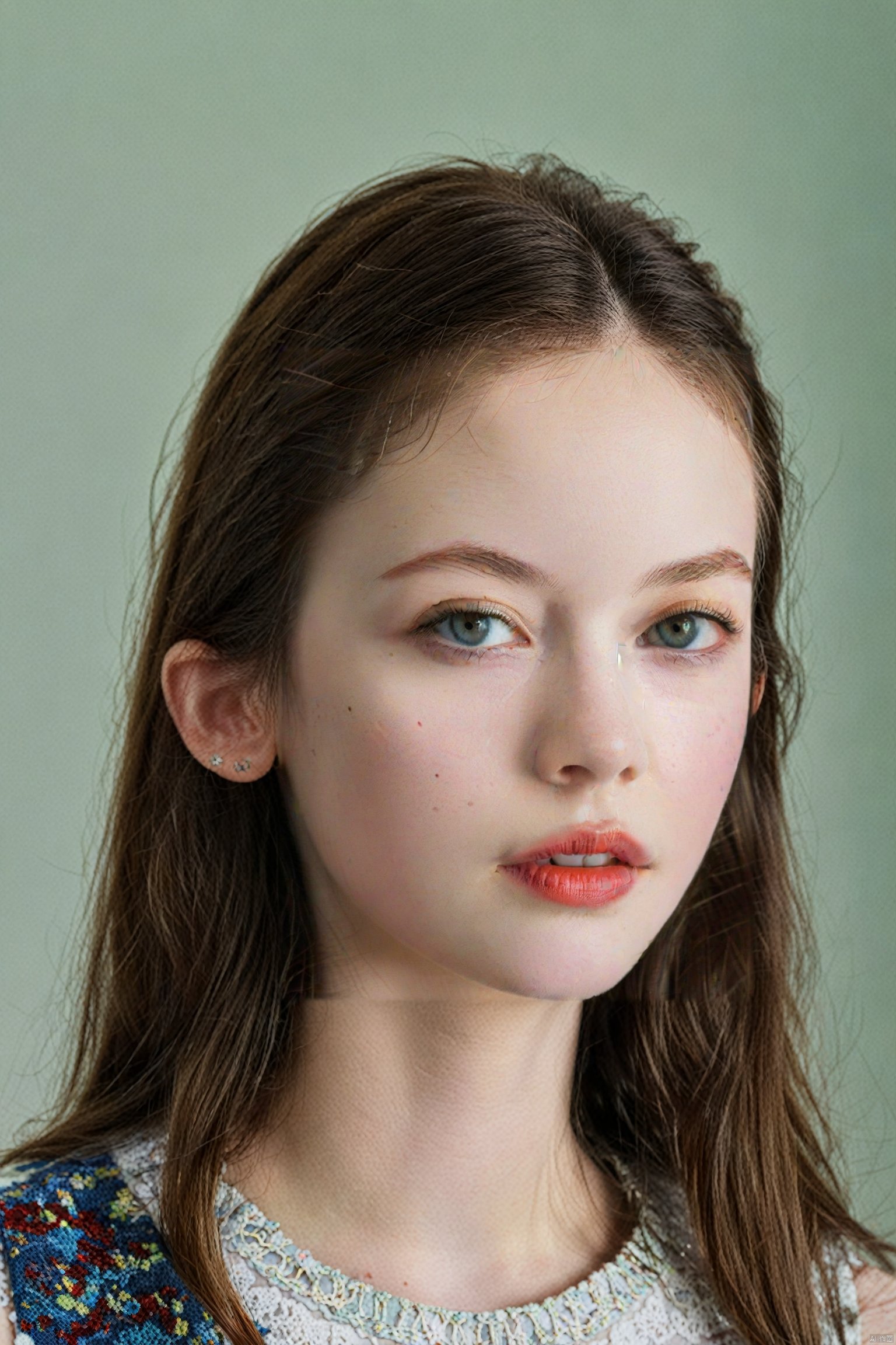  analog style,modelshoot style,portrait of sks woman,epic (photo, studio lighting, hard light, sony a7, 50 mm, matte skin, pores, colors, hyperdetailed, hyperrealistic),Mackenzie Foy