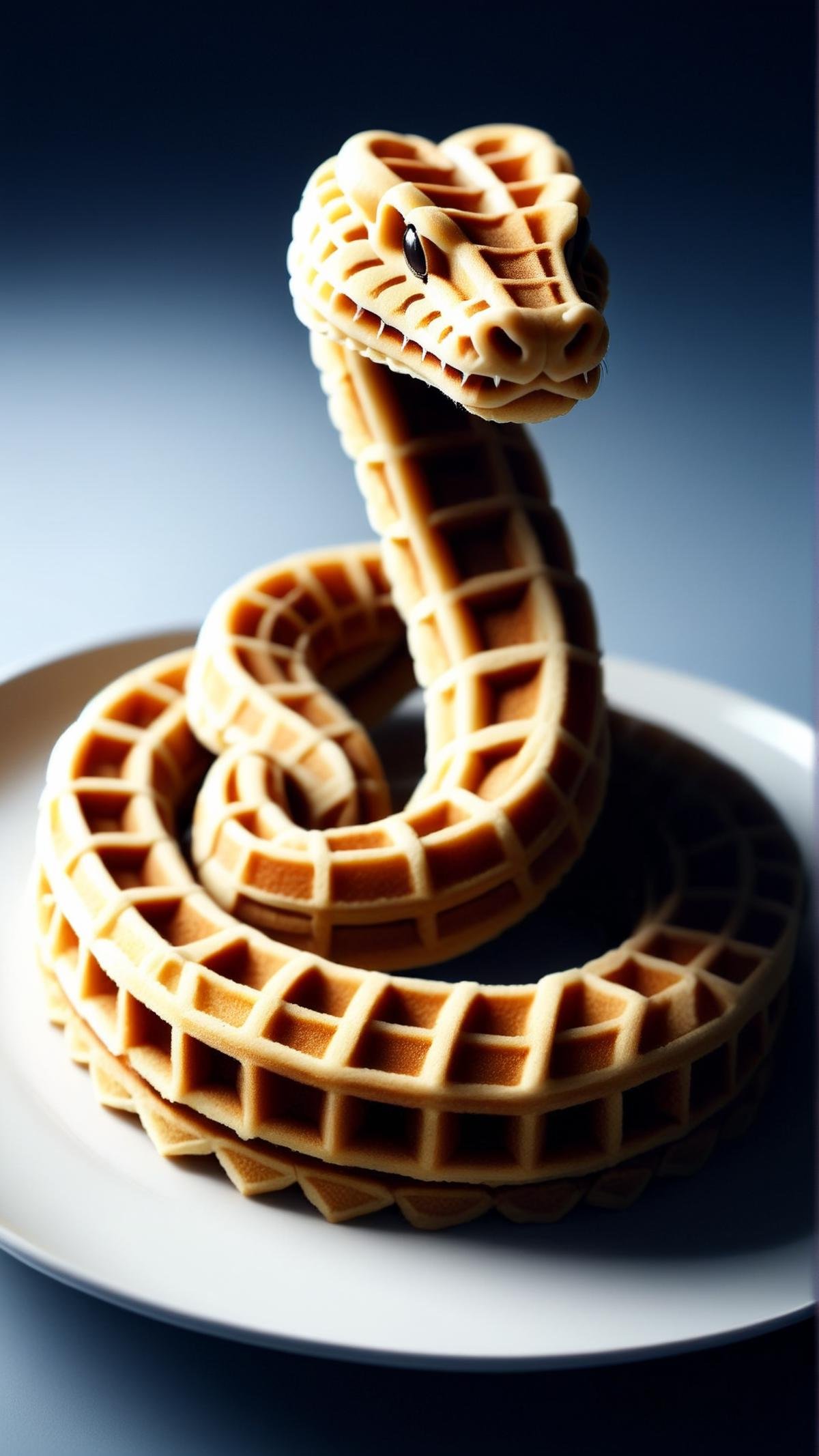 WaffleStyle snake,  made out of waffles by mnemic on Tensor.Art