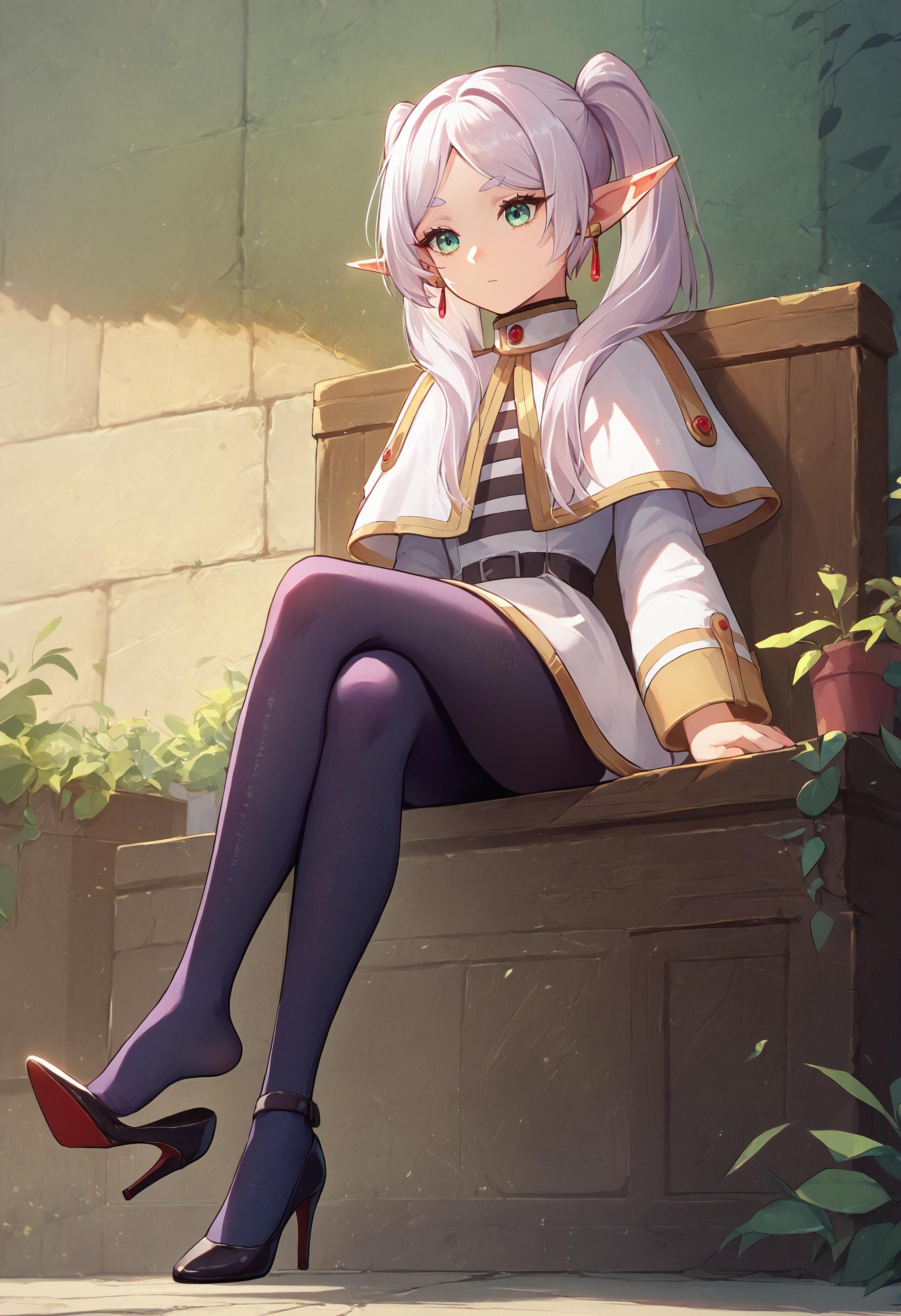 score_9_up score_8_up score_7_up,  1girl,  high heels shoe dangle by Akiseki on Tensor.Art
