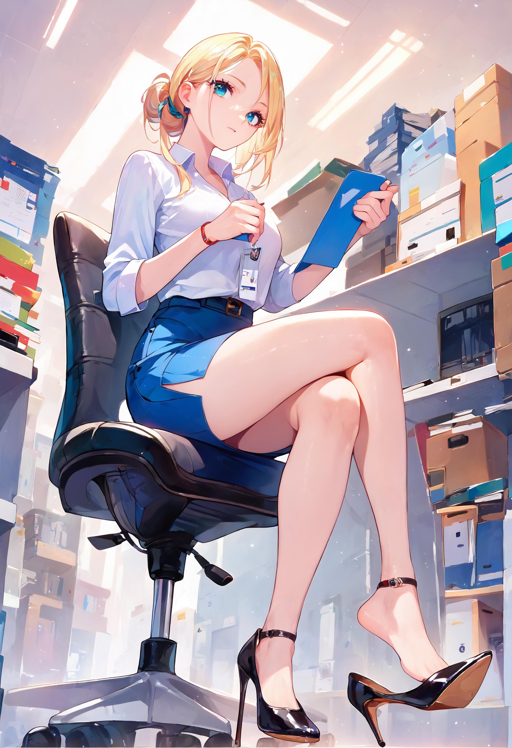 score_9_up score_8_up score_7_up,  1girl,  high heels shoe dangle by Akiseki on Tensor.Art
